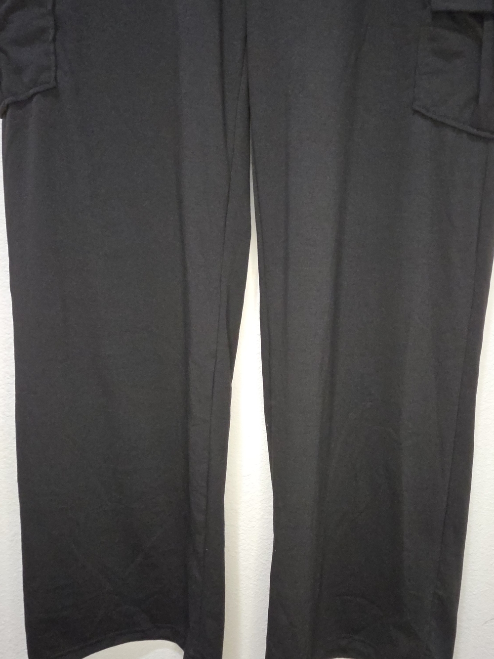 Black Cargo Jogger Pants with Drawstring Waist - Picture 3 of 12